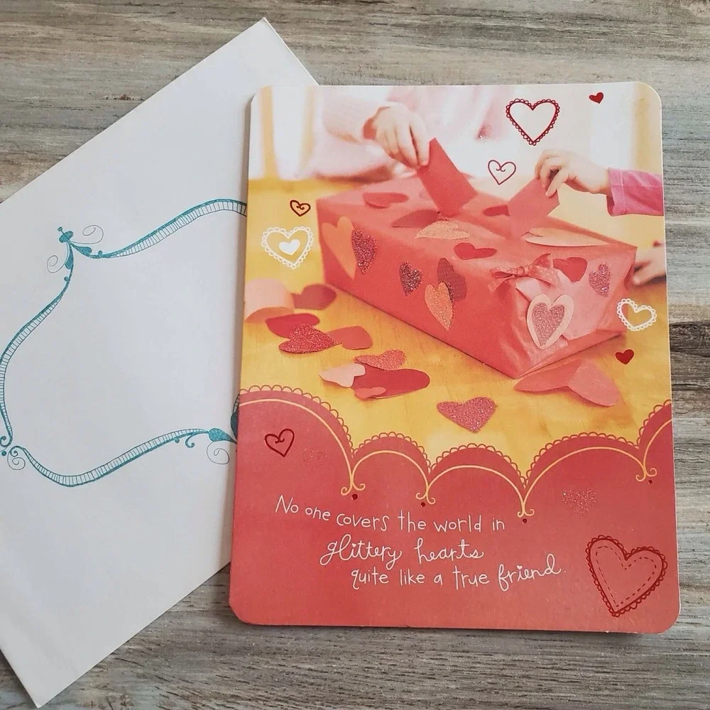 NEW Taylor Swift Best Friends Valentine's Day Glitter Greeting Card USA #159 HTF